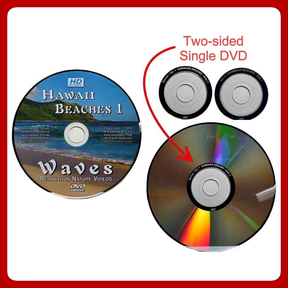 Hawaii Beaches 1 Waves Relaxation Nature DVD 2009 HD TV Tropical Scenic